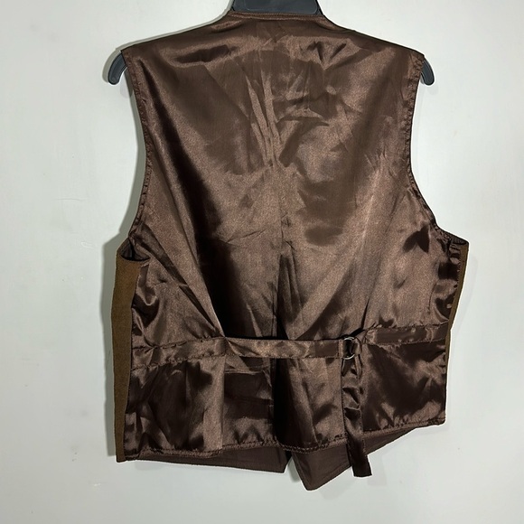 Vintage Womens Leather Vest Size XL Cowgirl Festival Country Concert Adjustable - Picture 10 of 12